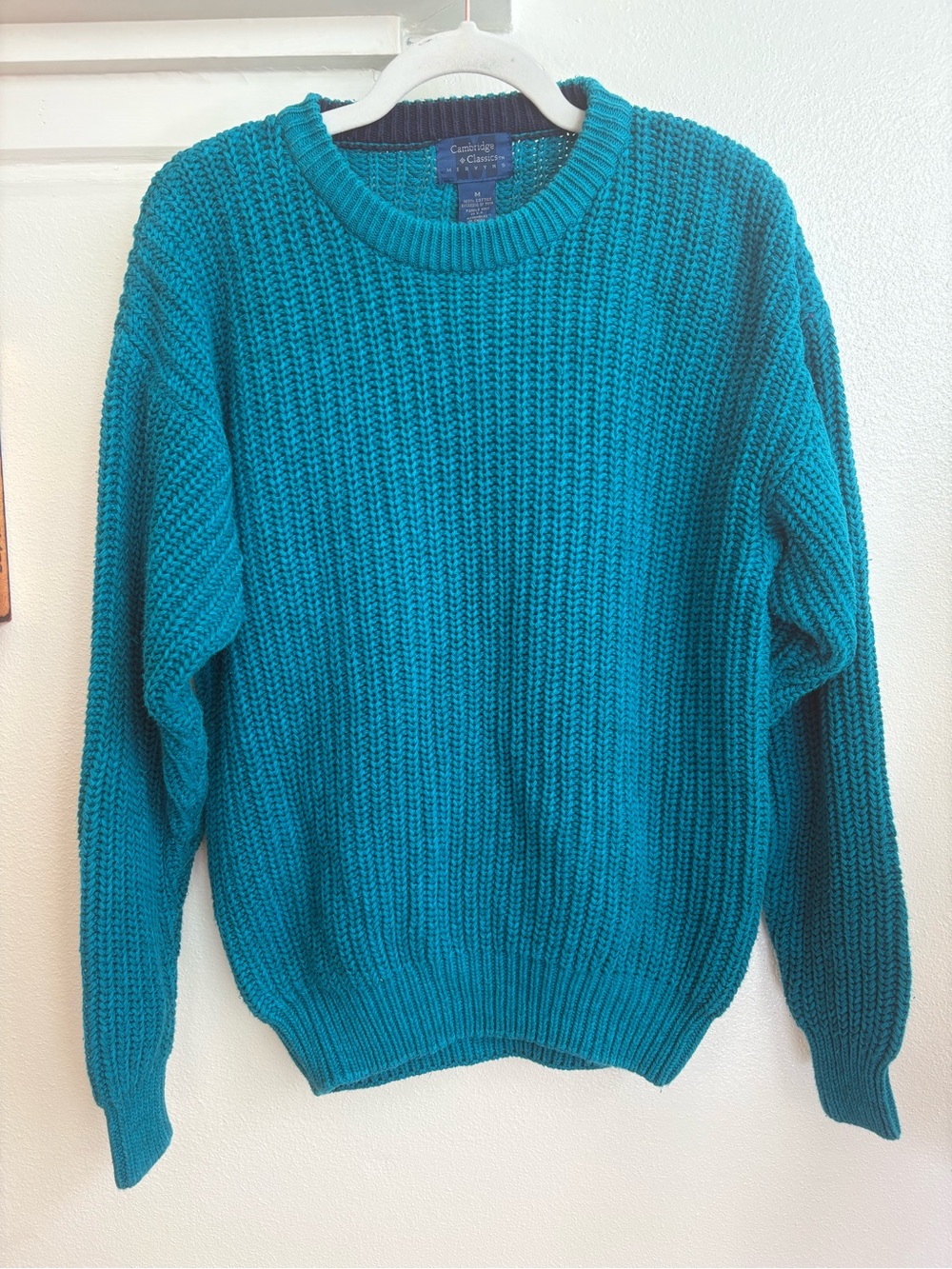 Cambridge Classics Vintage Teal Cotton Sweater